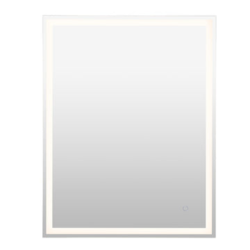 Pax Rectangular Frameless Anti-Fog Aluminum Front/Back-lit Tri-color LED Bathroom Vanity Mirror with Smart Touch Control - JONATHAN Y